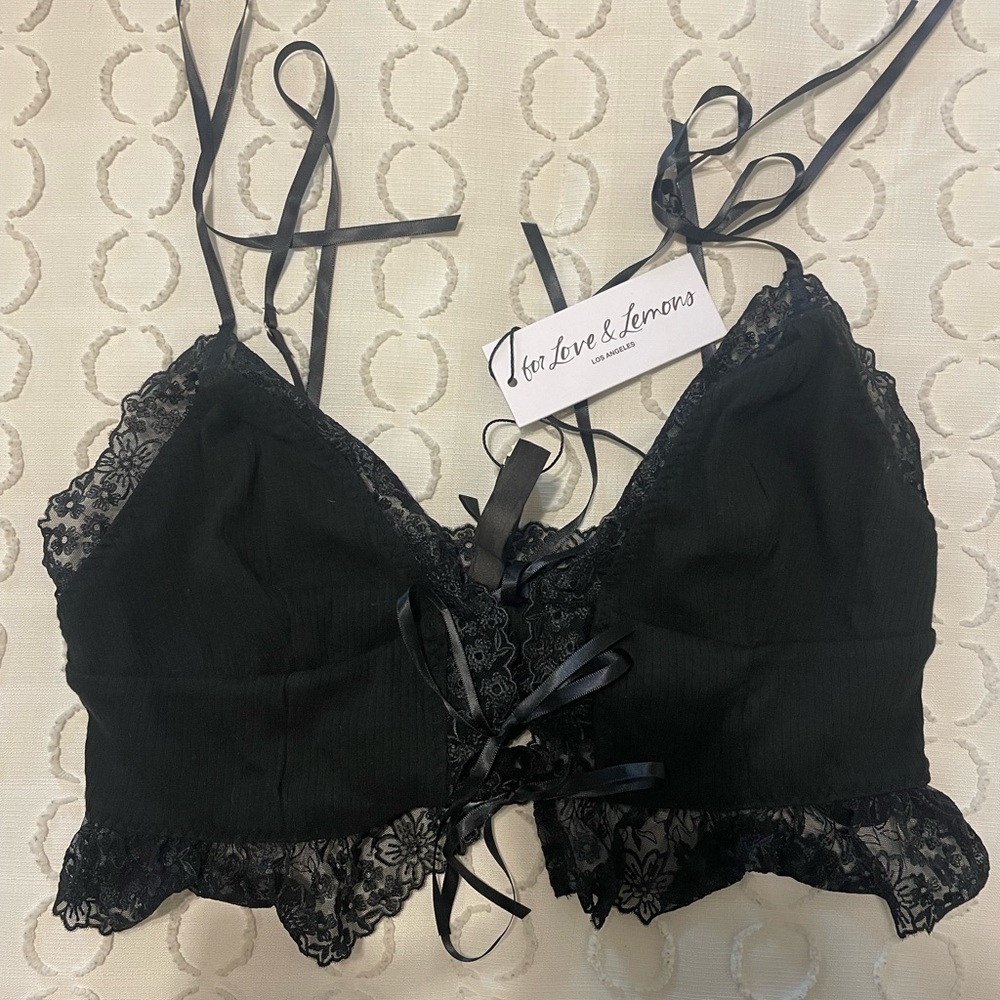 For love and lemons black bralette